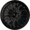 Ekena Millwork Bordeaux Ceiling Medallion (Fits Canopies up to 3 1/4"), Hand-Painted Jet Black, 22 5/8"OD x 1 3/4"P CM22BOBLF - alternate 1